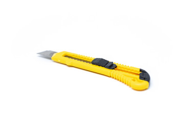 yellow knife isolated on white background