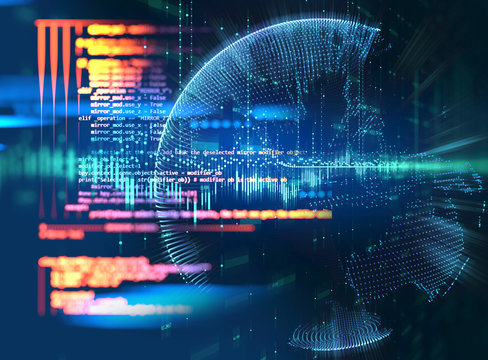 Programming code abstract technology background of software developer and  Computer script