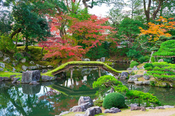 Fototapeta na wymiar 京都　醍醐寺　三宝院の庭園　紅葉