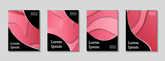 Minimal vector covers set. Future trendy gradient pattern