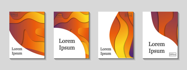 Minimal vector covers set. Future trendy gradient pattern