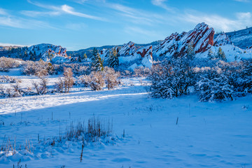 Hiking the Red Rocks in Winter in Denver, Colorado