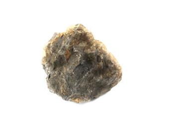 Basalt rock isolate on white background
