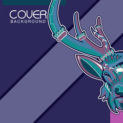 Deer head illustration - Vector