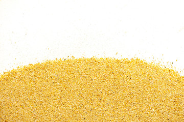 Sand isolated on white.