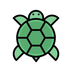 Turtle vector, Chinese New Year related filled style icon editable stroke
