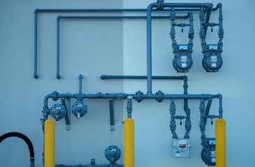 Natural Gas Meter Measuring Consumption