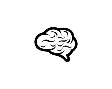 Brain logo template vector icon illustration