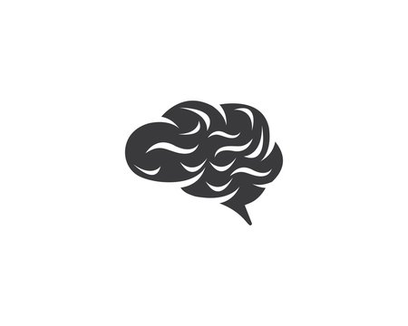 Brain logo template vector icon illustration