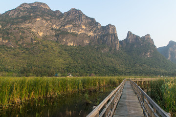 walkway, lake of Sam Roi Yot