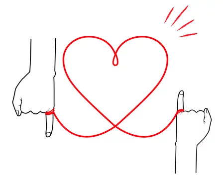 赤い糸 イラスト シンプル 03 Stock Vector Adobe Stock