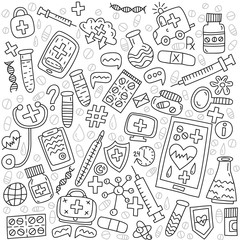 Online doctor illustration