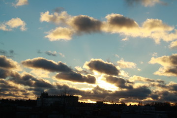 sky, clouds, cloud, blue, nature, white, weather, storm, day, air, cloudscape, heaven, rain, sun, cloudy, light, atmosphere, dark, summer, space, skies, dramatic, blue sky