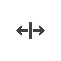 Two side arrows vector icon. filled flat sign for mobile concept and web design. Left and right direction arrows simple solid icon. Symbol, logo illustration. Pixel perfect vector graphics