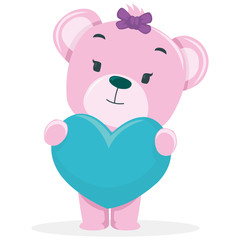 Beautiful bears get a gift on valentine day
