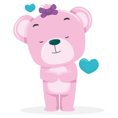 Cute bears hope to get partner on valentine's day 