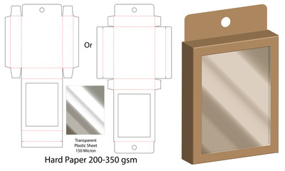 Box packaging die cut template design. 3d mock-up