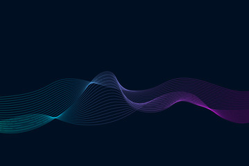 Data visualization dynamic wave pattern vector