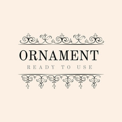 Vintage flourish ornament illustration