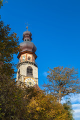 Turm der Rainkirche in Bruneck, Südtirol