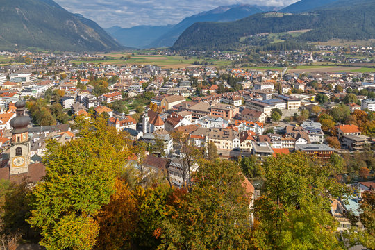 Blick &uuml;ber Bruneck, S&uuml;dtirol 
