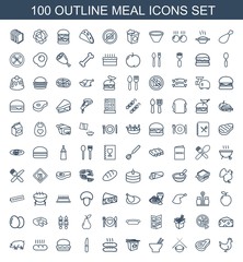 100 meal icons