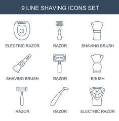 9 shaving icons