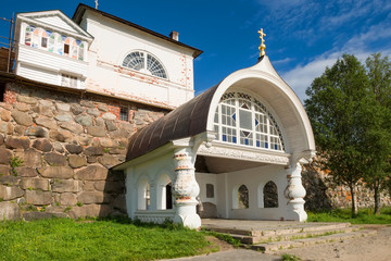 Holy Gates of the  Spaso-Preobrazhensky Solovetsky Monastery. Russia, Arkhangelsk region, Primorsky district, Solovki