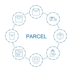 8 parcel icons