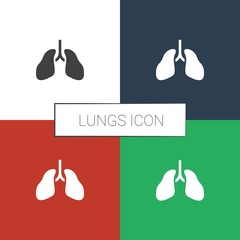 lungs icon white background