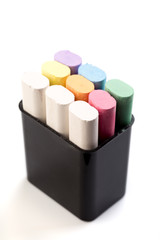 colored chalk for drawing on a white background - Imageю