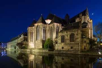Fototapeta na wymiar Saint Michael's Church, Ghent, Belgium.