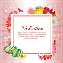 valentine flower candy jelly decoration square text