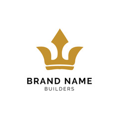 Crown Gold Logo concept. Creative Minimal design template. Symbol for Corporate Business Identity. Creative Vector element