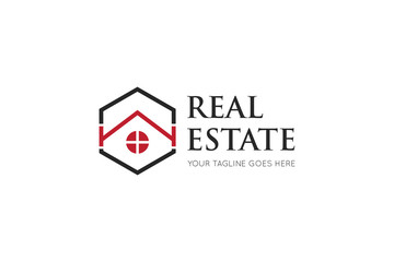 Real estate logo and icon vector design template