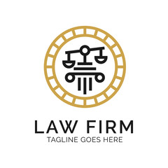 Law Firm Logo Design Inspiration, Vector illustration