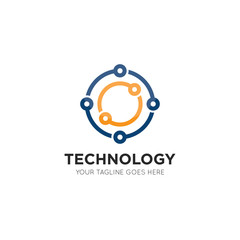 technology logo and icon vector design template