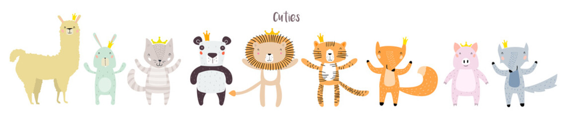 Cute Animals with Crowns