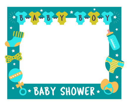 baby shower frame boy photo booth props