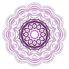 Light purple color mandala decoration. Vector illustration. Tribal ethnic fashion motif for paper, textile.
