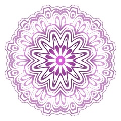 Fototapeta na wymiar Pastel purple color mandala ornament. Vector illustration