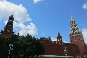 Obraz premium spasskaya tower of moscow kremlin