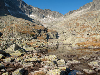  Valley of Five Spis Lakes. High Tatra Mountains, Slovakia.