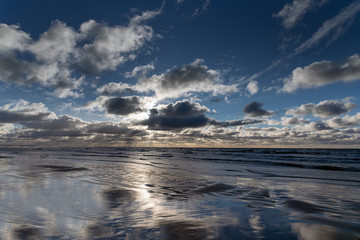 Cold day by Baltic sea, Liepaja, Latvia.