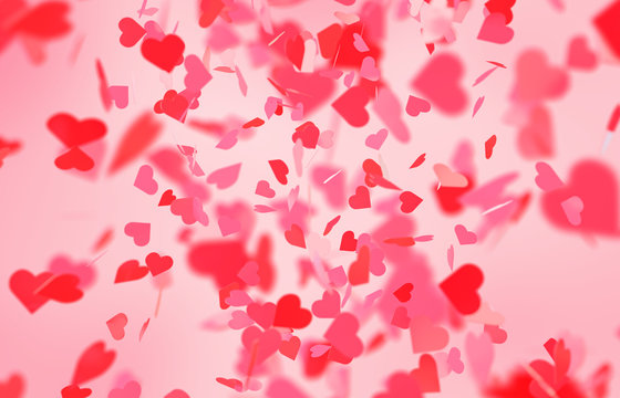Falling hearts for Valentine&rsquo;s day