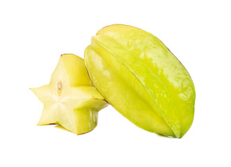 Fototapeta na wymiar Carambola fruit with half