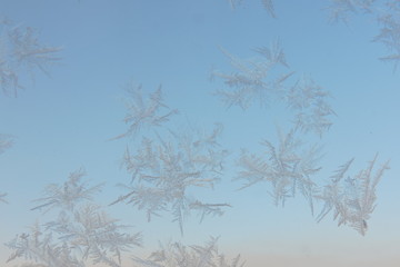 Glass covered with ice - background © E-lona
