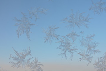 Glass covered with ice - background © E-lona