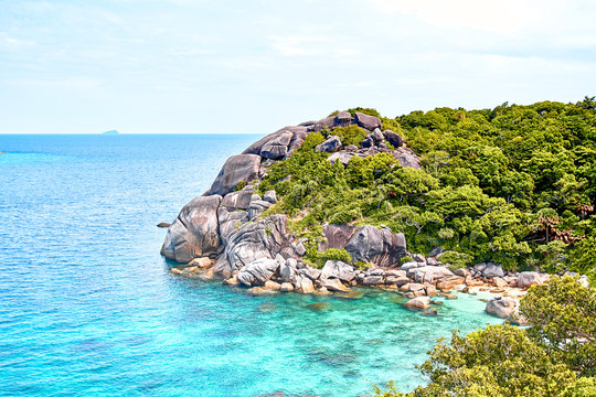 Tropical island beach on summer time,similan national park in thailand
