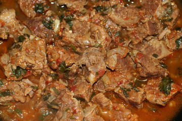 Hot dish with cow meat